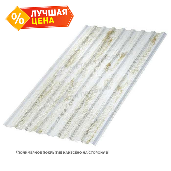 Профлист Металл Профиль МП20 0.5 ECOSTEEL® матовый Беленый дуб A