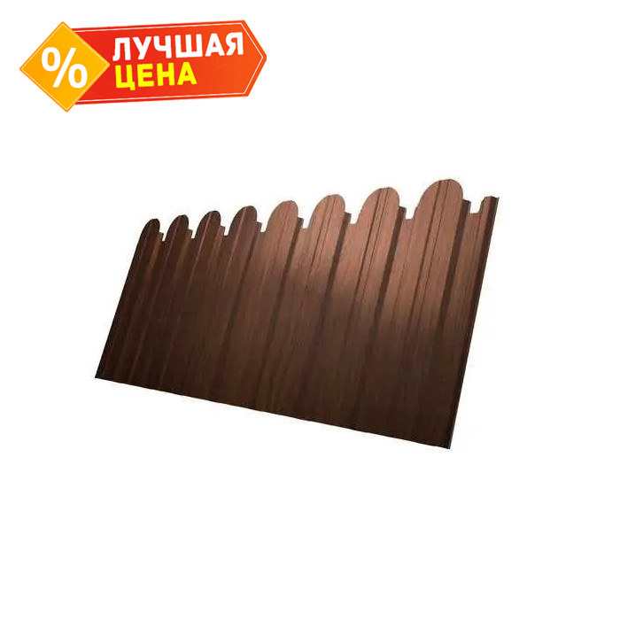 Профлист фигурный Grand Line C8A 0.45 Print Elite Choco wood