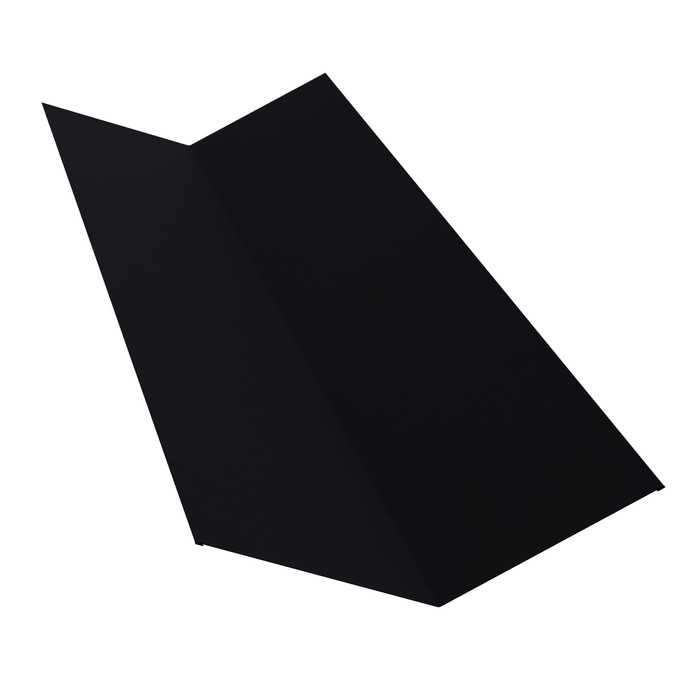 Планка ендовы верхней 145х145 0,5 GreenCoat Pural BT, matt RR 33 черный (RAL 9005 черный)